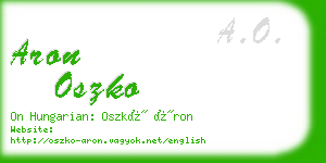 aron oszko business card